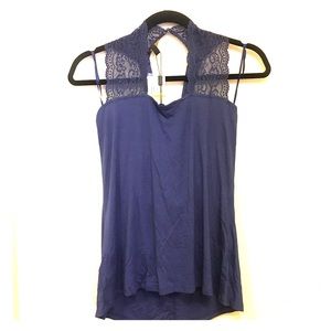 NWT Cupio Blue Lace Tank Top